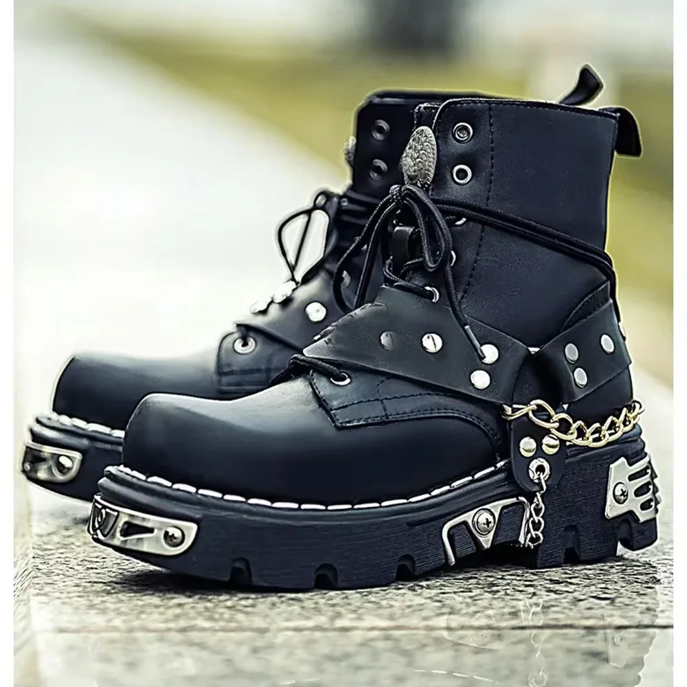 Men's Fashion Genuine Leather  - Motorcycle Chain review and price