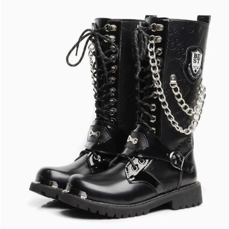Luxury Men Motorcycle Boots Mi - Motorcycle Chain review and price