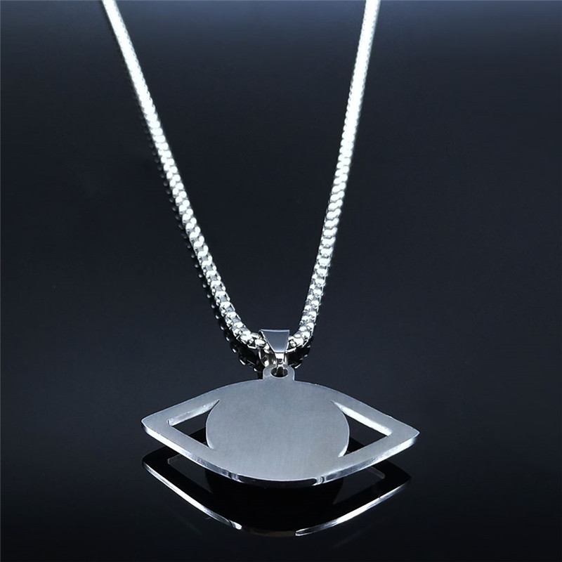 Islam Hamsa Evil Blue Eye Neck - Steel Chain review and price